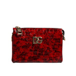 Dolce & Gabbana Red Exotic Leather DG Logo Women Crossbody Bag