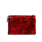 Dolce & Gabbana Red Exotic Leather DG Logo Women Crossbody Bag