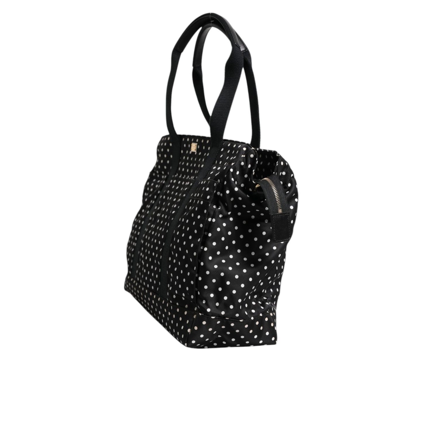 Dolce & Gabbana Black PolkaDot Nylon Shoulder Baby Tote Diaper Bag BAG4073
