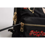 Dolce & Gabbana Black Nylon #DGFAMILY VULCANO Embellished Backpack Bag