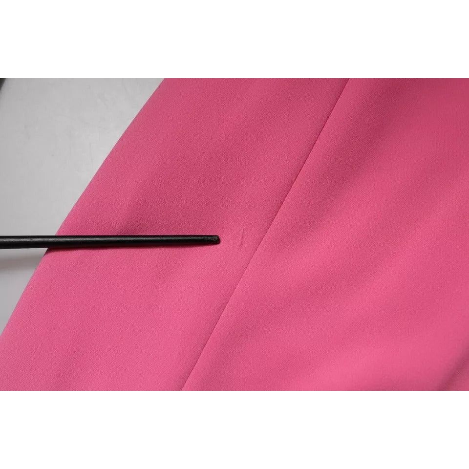 Dondup Pink Viscose Short Sleeves Backless Sheath Mini Dress DR281363-40