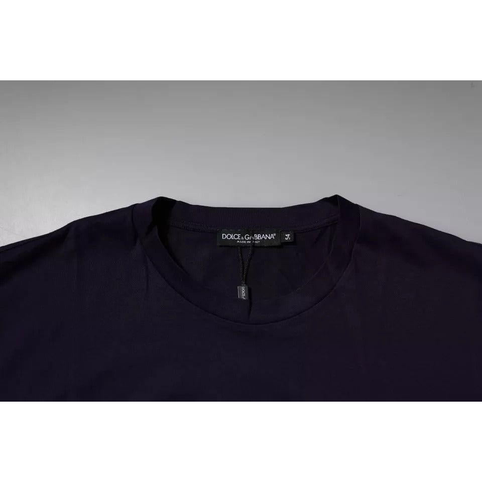 Dolce & Gabbana Navy Blue DG Logo Cotton Crew Neck T-shirt TSH90052-44