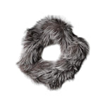 Dolce & Gabbana Gray Fox Fur Neck Wrap Warmer Winter Scarf MS7118