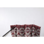 Dolce & Gabbana Bordeaux Printed Silk Neck Wrap Shawl Scarf MS7272