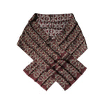 Dolce & Gabbana Bordeaux Printed Silk Neck Wrap Shawl Scarf MS7272