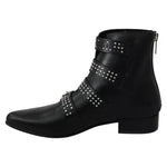 Dondup Black Fashion Buckled Zipper Ankle Boots Shoes LA8385-37