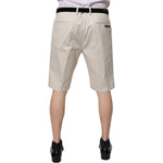 Dolce & Gabbana Beige Cotton Stretch Mid Waist Bermuda Shorts PAN76175-44
