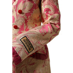 Dolce & Gabbana Pink Gold Jacquard Nylon Coat Blazer Jacket JKT41385-36