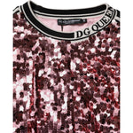 Dolce & Gabbana Pink DG Queen Sequin Pullover Sweater TSH90083-36