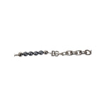 Dolce & Gabbana Silver Tone Chain Lobster Clasp Logo Gray Pearls Bracelet SMY101340