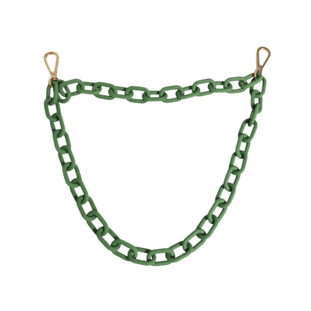 Dolce & Gabbana Green Plexy Acrylic Chunky Gold Hardware Wallet Chain SMY10645