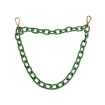 Dolce & Gabbana Green Plexy Acrylic Chunky Gold Hardware Wallet Chain SMY10645
