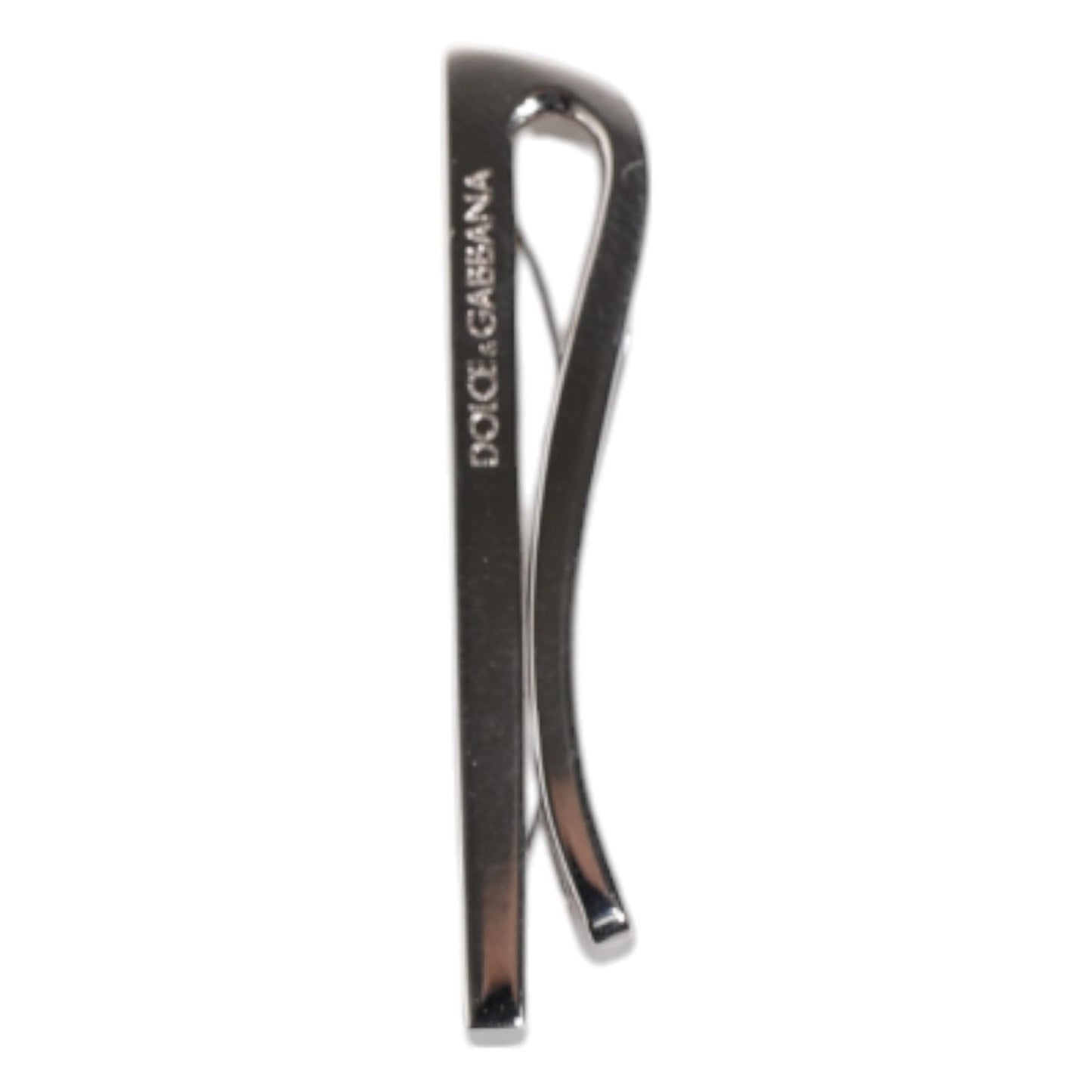 Dolce & Gabbana Silver Tone Brass Logo Branded Tie Clip Bar SMY10694