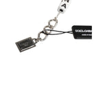 Dolce & Gabbana Silver Brass Chain Dice Logo Embellished Charm Bracelet SMY10684