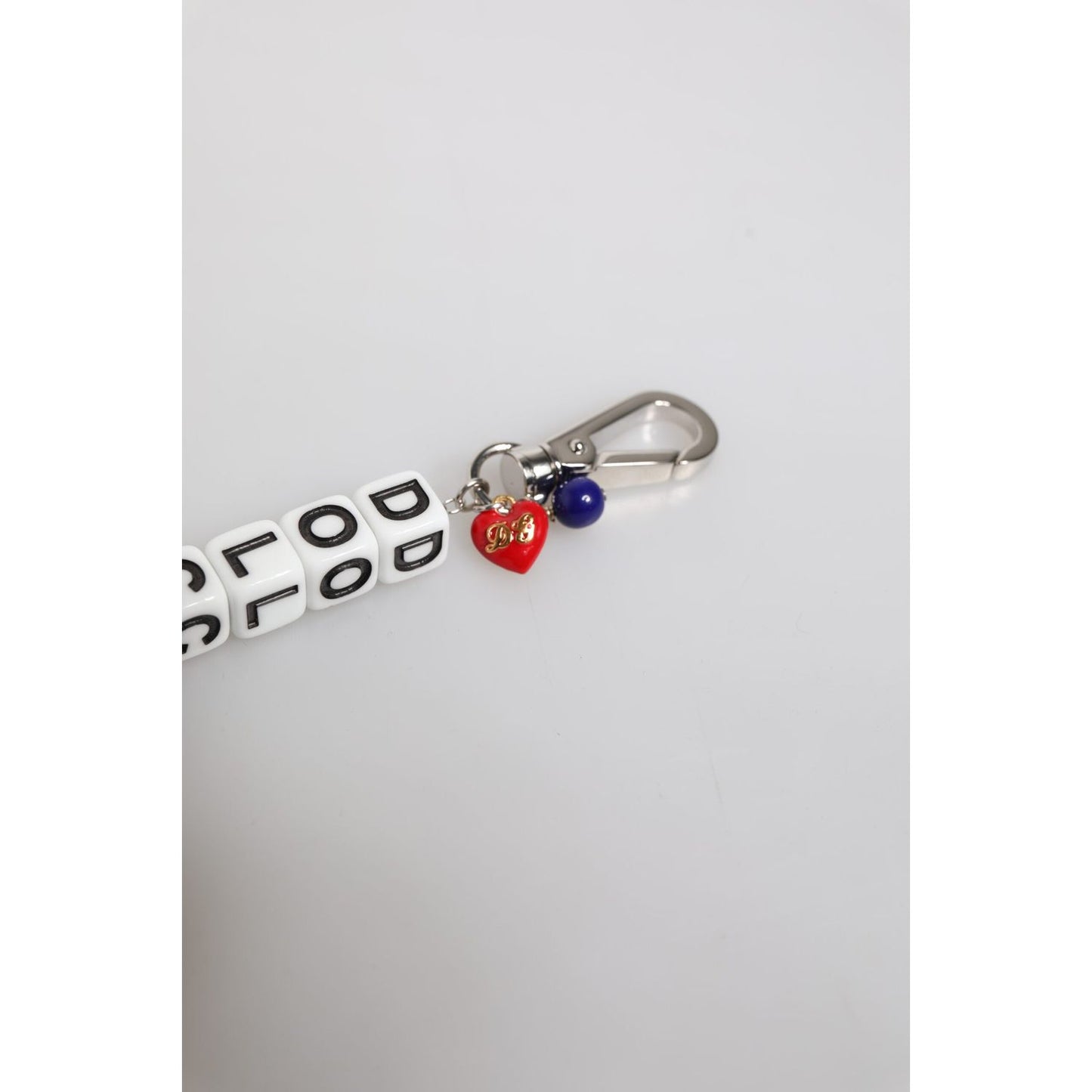 Dolce & Gabbana Silver Brass Chain Dice Logo Embellished Charm Bracelet SMY10684