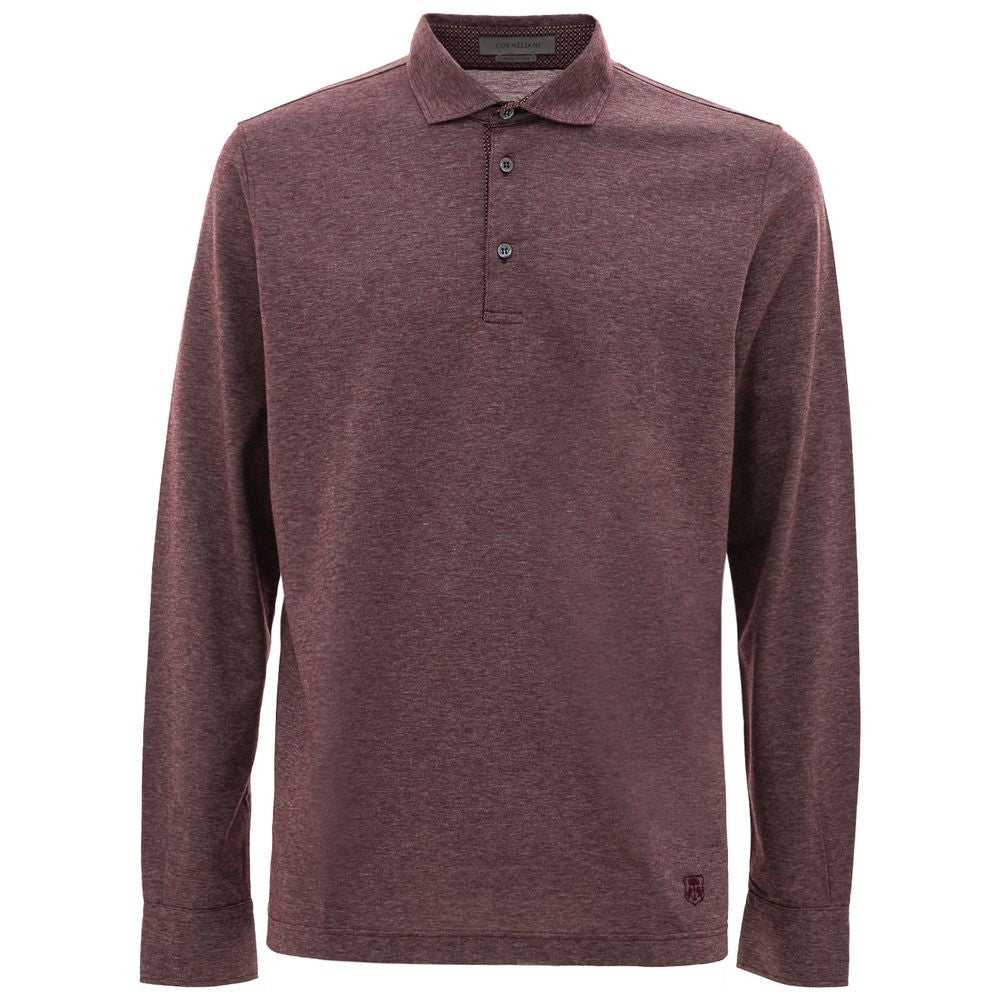 Corneliani Purple Cotton Polo Shirt CO-7728663-IT50 | L