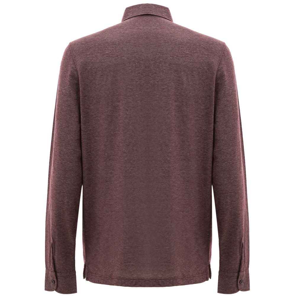 Corneliani Purple Cotton Polo Shirt CO-7728663-IT50 | L