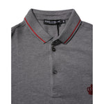 Dolce & Gabbana Gray Cotton Crown Collared Polo T-shirt TSH84557-44
