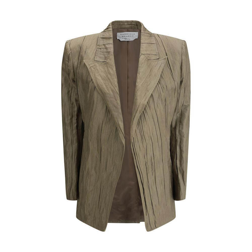 Gabriela Hearst Ruched silk Mairi Blazer GA-2255083S127GNM-IT44 | L
