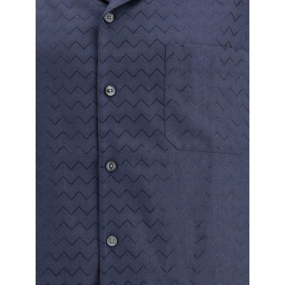 Missoni Bowling Shirt with shiny ZigZag pattern MI-US25SJ05BW00VA93924-IT44 | XS