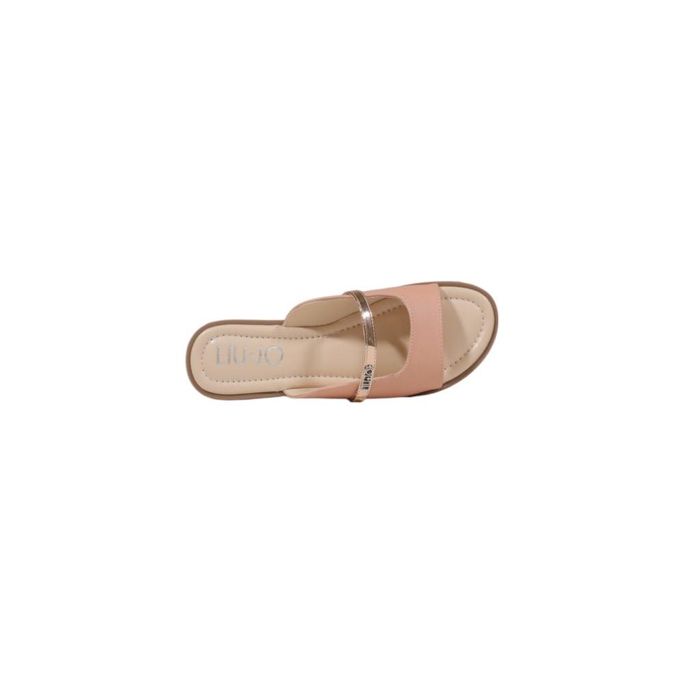 Liu Jo Orange Polyethylene Sandal with soft insole and metal details, ideal for summer elegance and comfort.