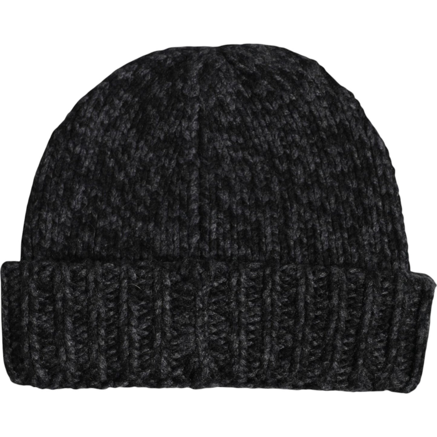 Dolce & Gabbana gray cashmere knitted winter beanie hat, luxury men's accessory, 100% authentic, made in Italy.