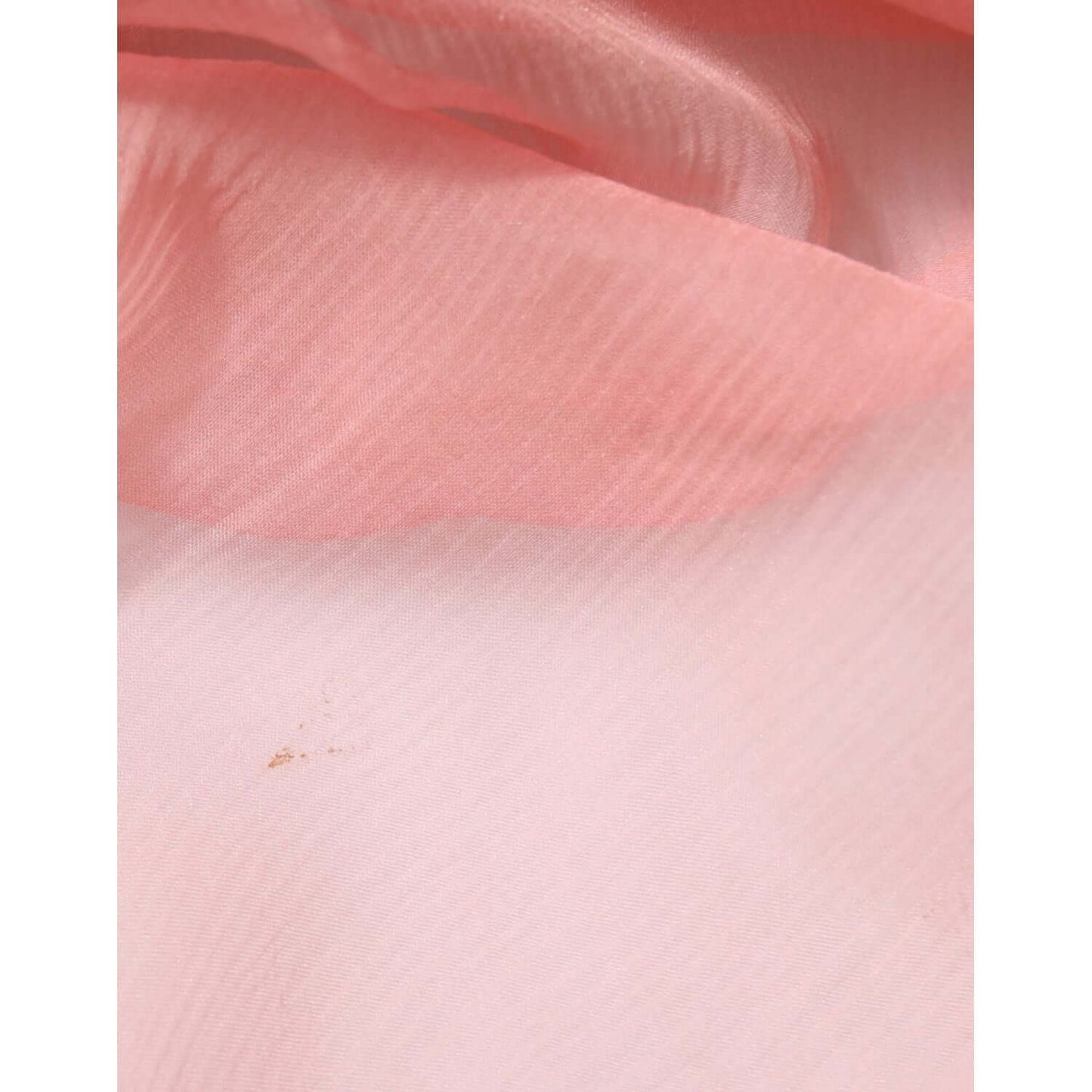 Close-up of Dolce & Gabbana pink silk wrap shawl scarf with glue marks, 135cm x 200cm, 100% silk, made in Italy.