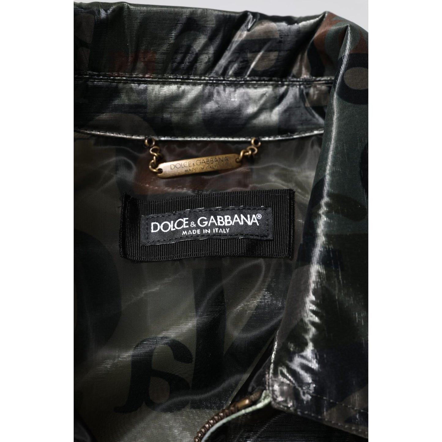 Dolce & Gabbana Green DG Logo Print Bomber Full Zip Jacket JKT4122-50