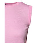 Dolce & Gabbana Pink Cashmere Round Neck Sleeveless Tank Top TSH878585-36