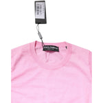 Dolce & Gabbana Pink Cashmere Round Neck Sleeveless Tank Top TSH878585-36