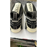 Dolce & Gabbana Black White Slip On Sorrento Sneakers Shoes LA10685-36