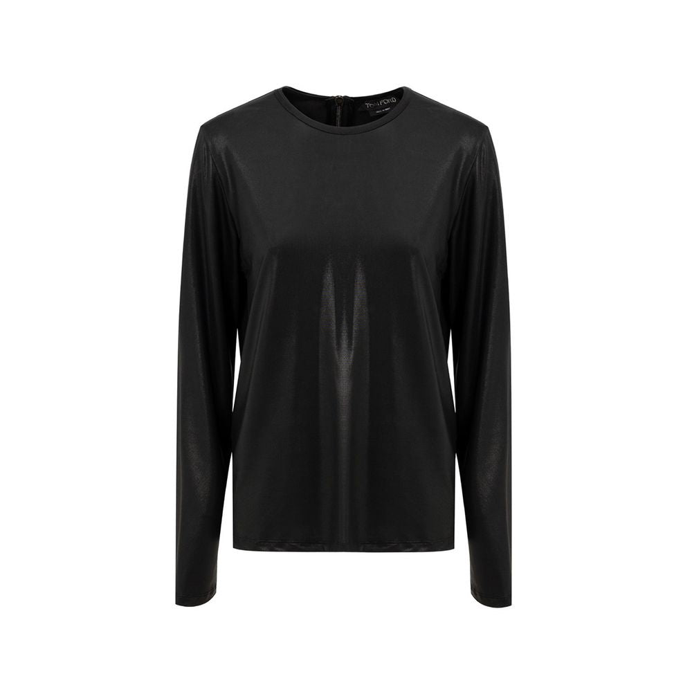 Tom Ford Black Viscose Long Sleeve TO-8643676-IT38|XS