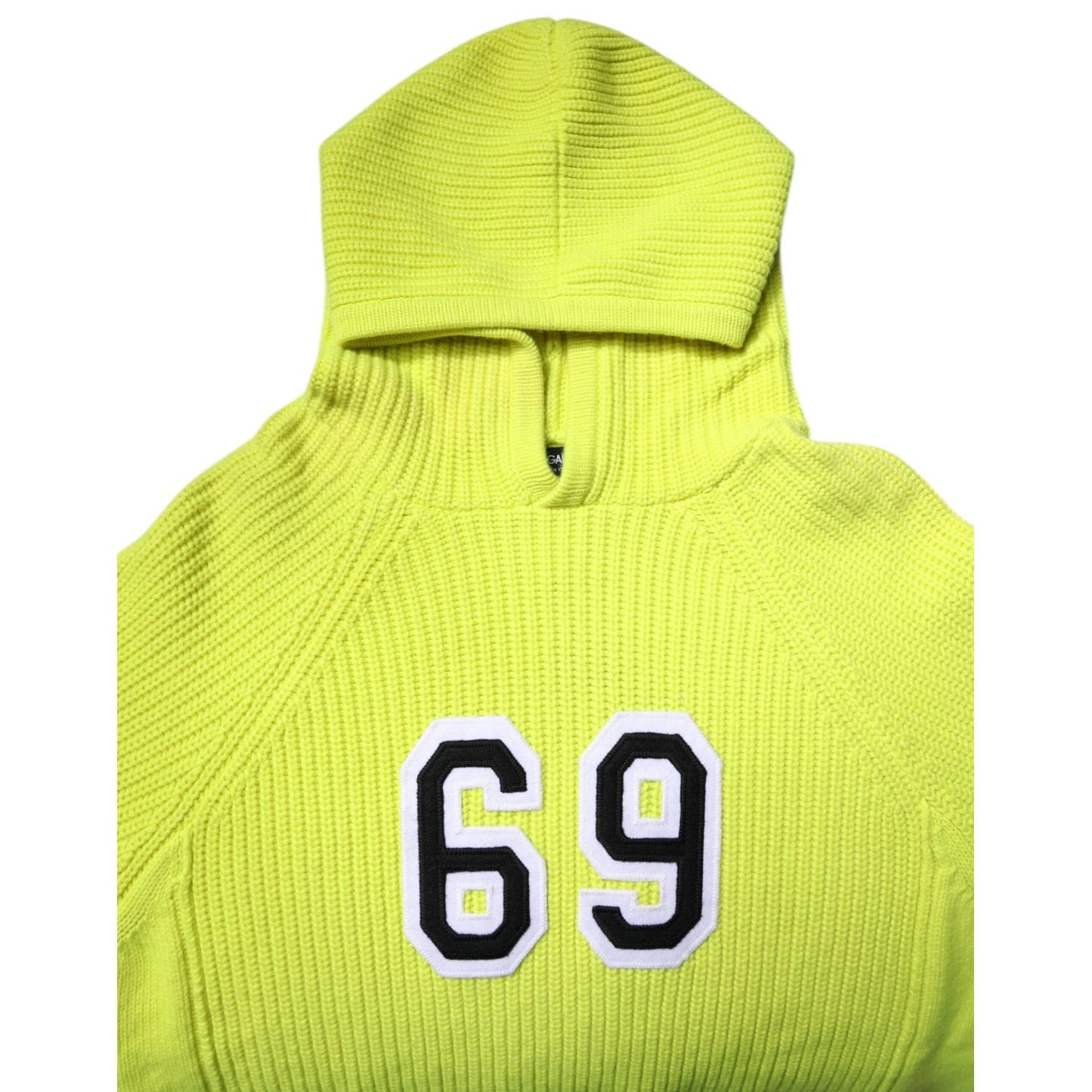 Dolce & Gabbana Green 69 Knit Hooded Men Pullover Sweater