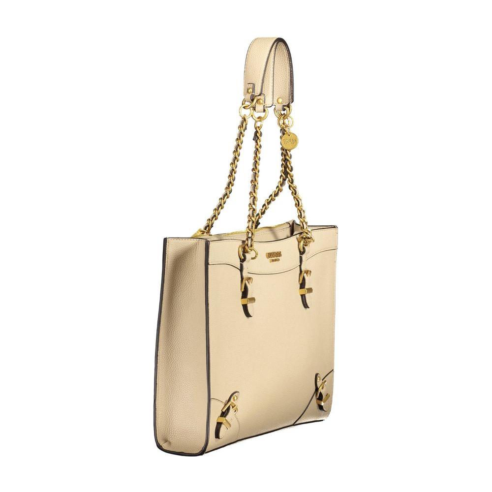 Guess Jeans Beige Polyethylene Women Handbag