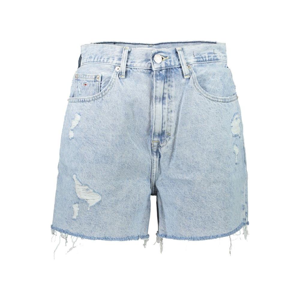 Tommy Hilfiger Light Blue Cotton Women Denim Short