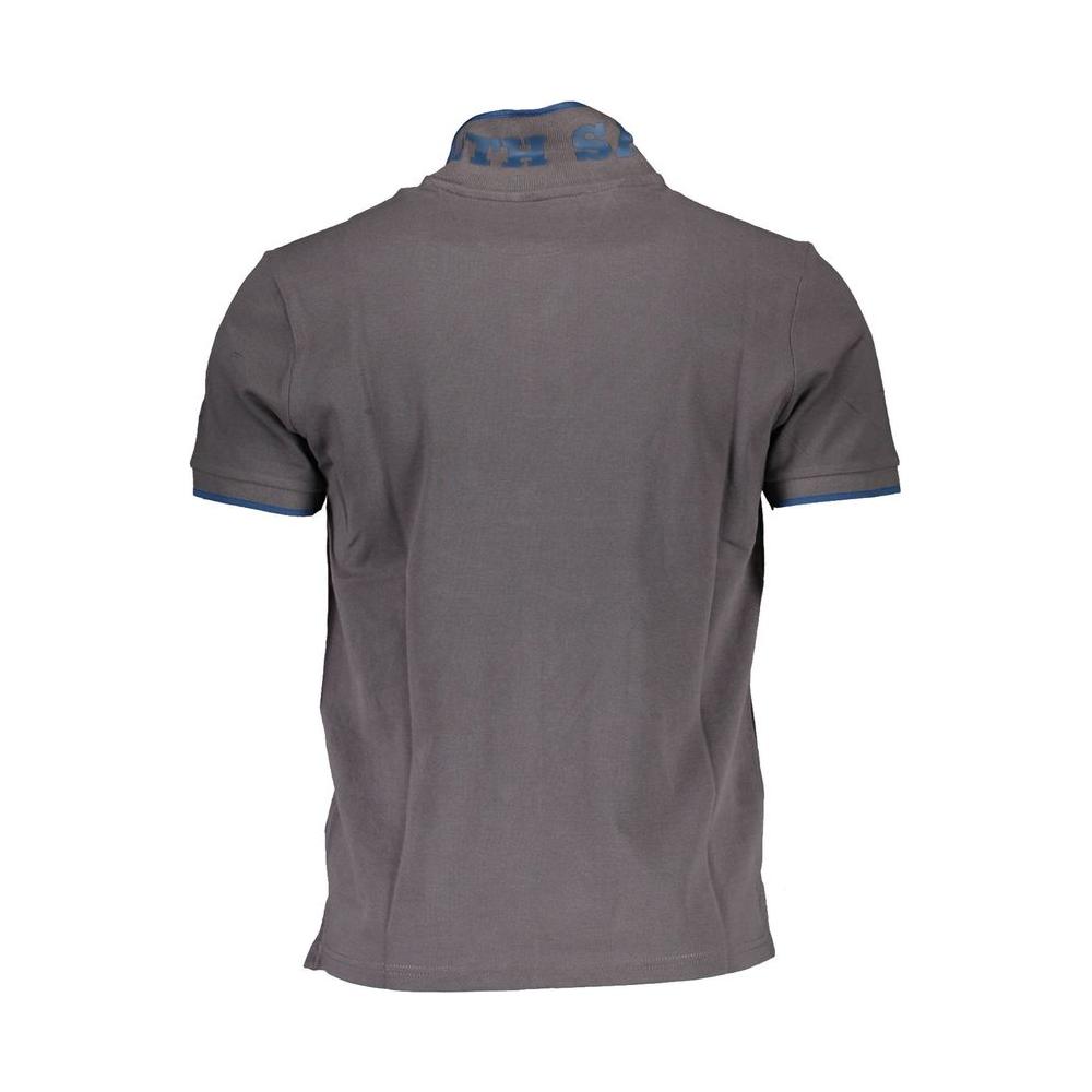 North Sails Gray Cotton Men Polo Shirt