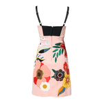 Dolce & Gabbana Pink Floral Print Spaghetti Strap Mini Dress DR281313-40