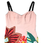 Dolce & Gabbana Pink Floral Print Spaghetti Strap Mini Dress DR281313-40