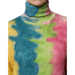 Dolce & Gabbana Multicolor Mohair Turtleneck Pullover Sweater THS90393-40