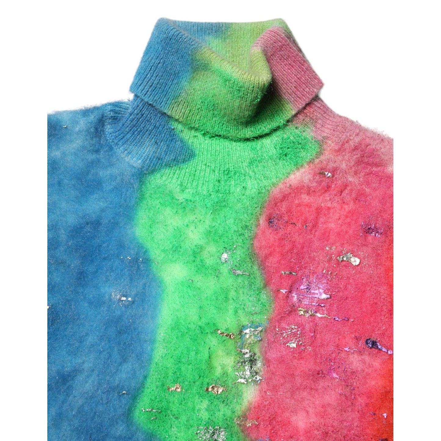Dolce & Gabbana Multicolor Mohair Turtleneck Pullover Sweater THS90394-40