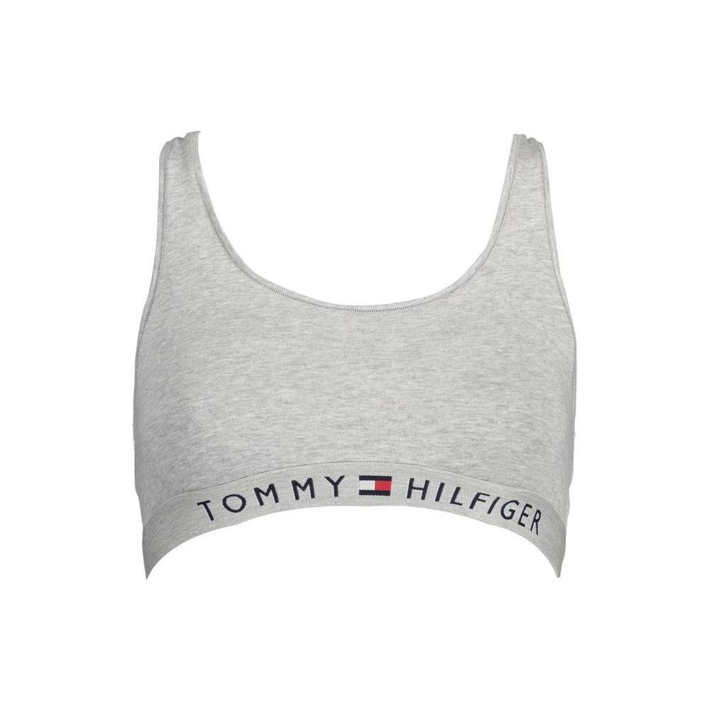 Tommy Hilfiger Gray Cotton Women Sports Bra TO-4751-XS