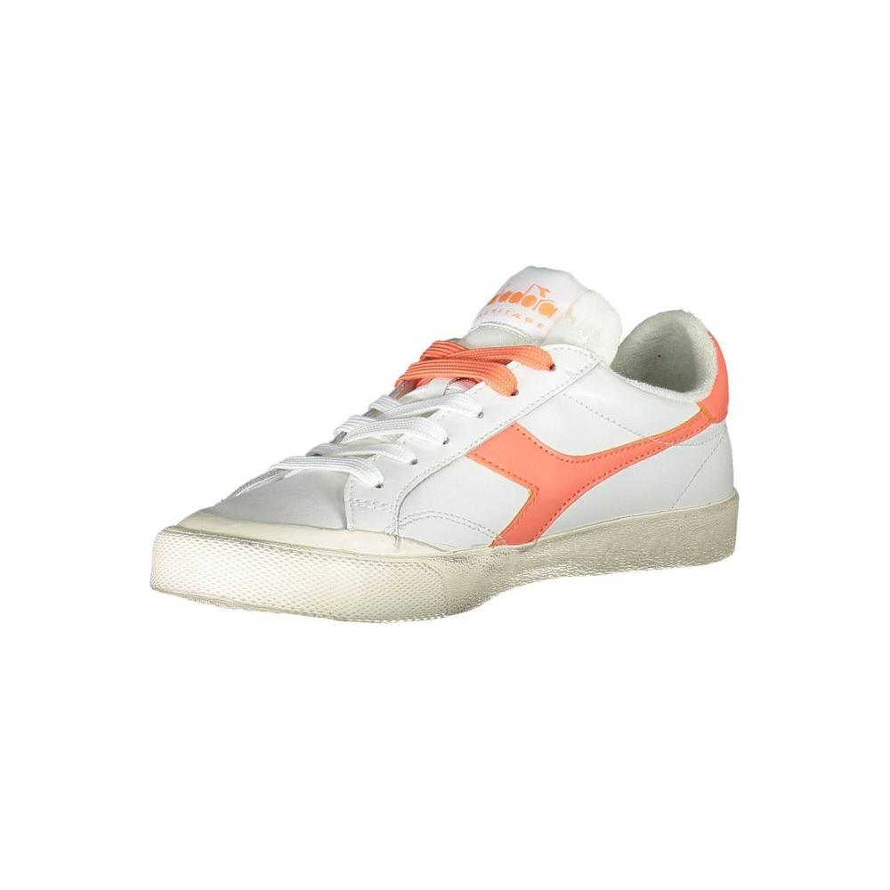 Diadora White Leather Women Sneaker DI-1373-EU36/US6