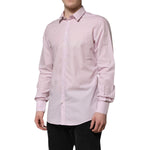Dolce & Gabbana Pink Cotton GOLD Long Sleeves Dress Shirt TSH906904-41