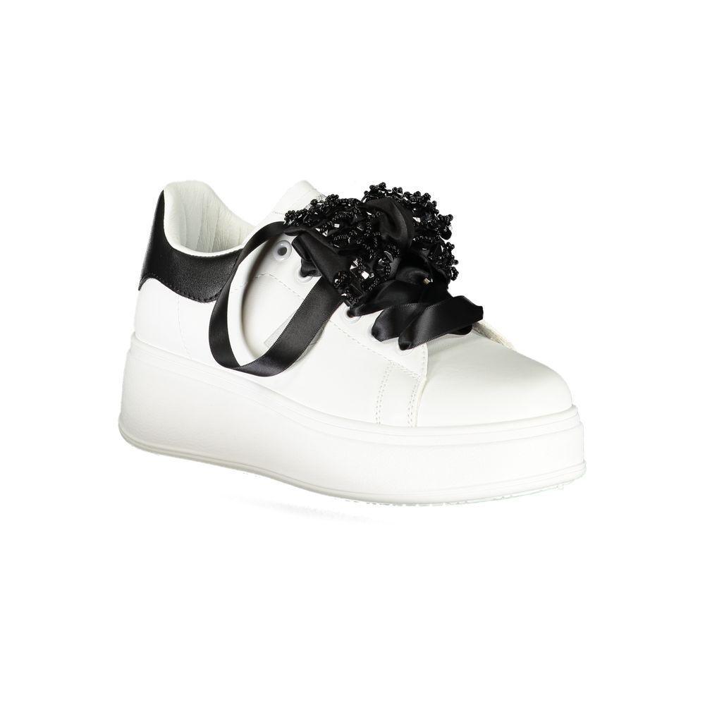 Laura Biagiotti White Polyester Women Sneaker LA-36490-EU37/US7