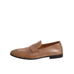 Brunello Cucinelli Brown Leather Loafer Dress Shoes MV7266-44.5