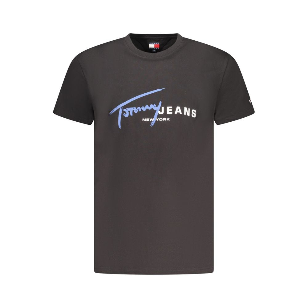Tommy Hilfiger Black Cotton Men T-Shirt TO-38482-S