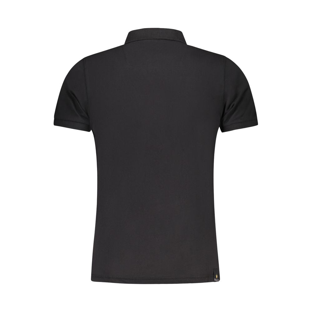 Accademia Militare Black Cotton Polo Shirt