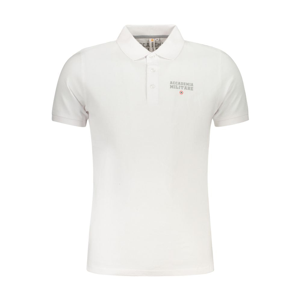 Accademia Militare White Cotton Polo Shirt