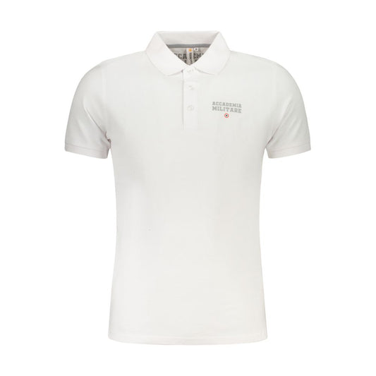 Accademia Militare White Cotton Polo Shirt