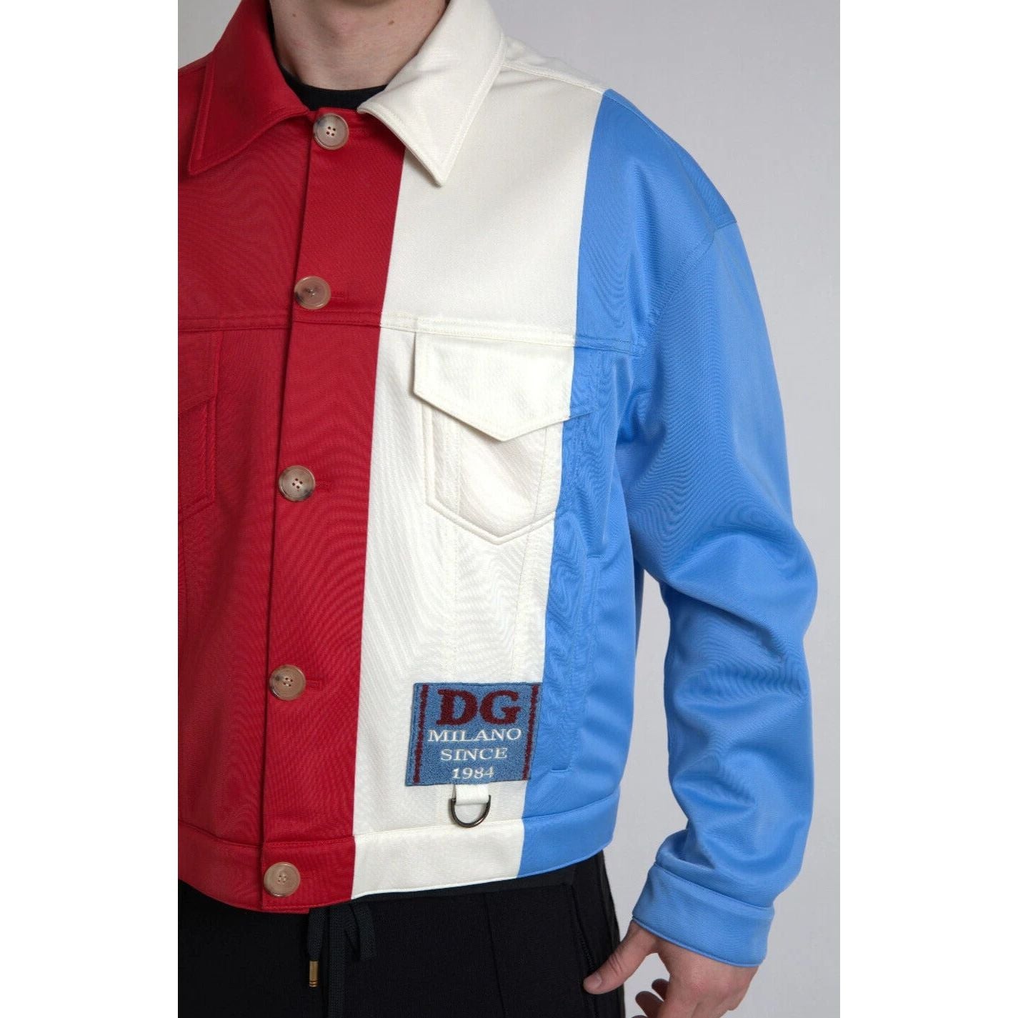 Dolce & Gabbana Multicolor Polyester Collar Short Jacket JKT3645-48